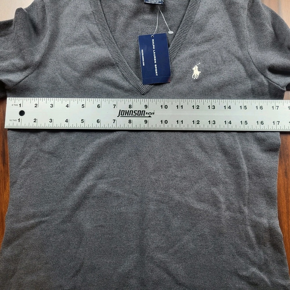 NWT Ralph Lauren SPORT Sweater Dress Womens V-Neck Merino Wool/Cotton Sz M - Picture 6 of 7